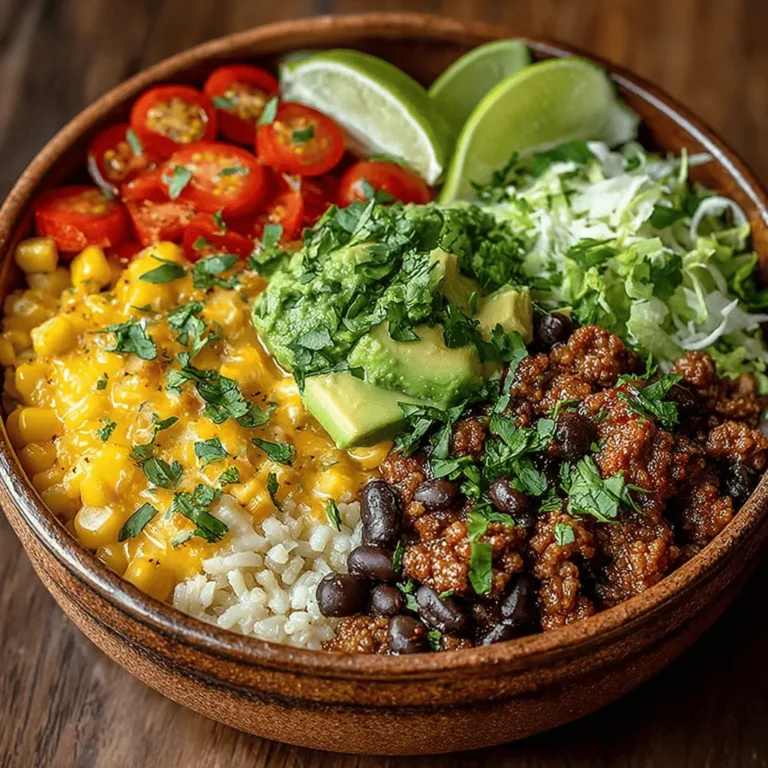 In today’s fast-paced world, the quest for nutritious and delicious meals that can be prepared quickly is more important than ever. The Turkey Fiesta Taco Bowls serve as a perfect culinary solution, combining lean ground turkey with vibrant vegetables and wholesome grains to create a dish that is both satisfying and full of flavor. This recipe not only caters to those looking for a wholesome meal but also offers a level of customization that makes it suitable for various dietary preferences and restrictions. Whether you're cooking for your family on a busy weeknight or hosting a casual gathering with friends, these taco bowls are guaranteed to impress and leave everyone coming back for seconds.