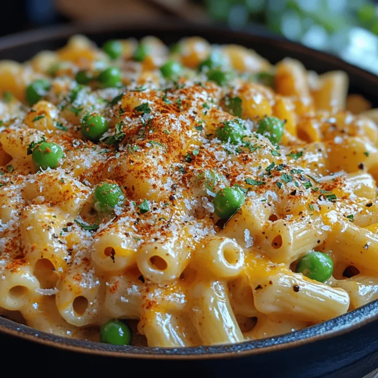 In the realm of comfort food, few dishes rival the appeal of macaroni and cheese, a classic that evokes nostalgia while satisfying cravings for something warm and hearty. Among the myriad variations of this beloved dish, the Creamy Pea & Cheesy Bliss Skillet Mac stands out as a delightful fusion of flavors and textures. This dish brings together the sharpness of aged cheddar cheese and the subtle sweetness of peas, creating a harmonious balance that is both elegant and comforting.