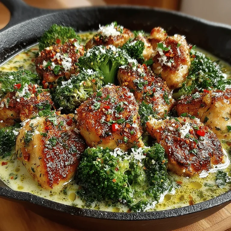 What makes this dish so special? It combines the wholesome goodness of chicken and broccoli with a luxuriously creamy sauce that elevates the entire meal. The balance of protein and vegetables not only satisfies your taste buds but also provides a wholesome option for those looking to maintain a healthy diet. Plus, the straightforward preparation steps make it a go-to recipe for anyone, regardless of cooking experience.