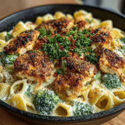 In today’s fast-paced world, one-pot meals have become a staple for busy households seeking quick and delicious dinner options. The Creamy Chicken and Broccoli Skillet Pasta is a perfect solution, combining tender chicken, vibrant broccoli, and al dente pasta in a luscious creamy sauce. This dish not only satisfies the palate but also provides a balanced meal, incorporating lean protein from chicken, carbohydrates from pasta, and essential vitamins from broccoli. It’s an excellent choice for families looking to enjoy a wholesome and satisfying dinner without spending hours in the kitchen.