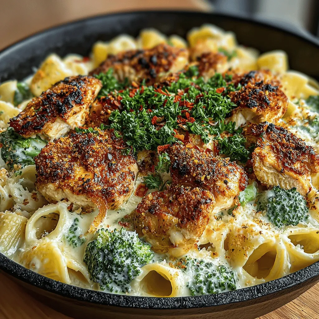 In today’s fast-paced world, one-pot meals have become a staple for busy households seeking quick and delicious dinner options. The Creamy Chicken and Broccoli Skillet Pasta is a perfect solution, combining tender chicken, vibrant broccoli, and al dente pasta in a luscious creamy sauce. This dish not only satisfies the palate but also provides a balanced meal, incorporating lean protein from chicken, carbohydrates from pasta, and essential vitamins from broccoli. It’s an excellent choice for families looking to enjoy a wholesome and satisfying dinner without spending hours in the kitchen.