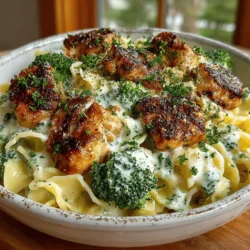 - 2 boneless, skinless chicken breasts - 2 cups of broccoli florets - 8 ounces of fettuccine pasta - 1 cup of heavy cream - 1 cup of grated Parmesan cheese - 2 tablespoons of unsalted butter - 2 cloves of garlic, minced - Salt and pepper to taste - A pinch of nutmeg - Optional: red pepper flakes for heat, lemon zest for brightness