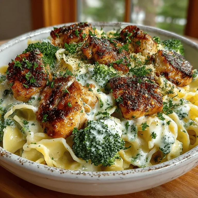 - 2 boneless, skinless chicken breasts - 2 cups of broccoli florets - 8 ounces of fettuccine pasta - 1 cup of heavy cream - 1 cup of grated Parmesan cheese - 2 tablespoons of unsalted butter - 2 cloves of garlic, minced - Salt and pepper to taste - A pinch of nutmeg - Optional: red pepper flakes for heat, lemon zest for brightness