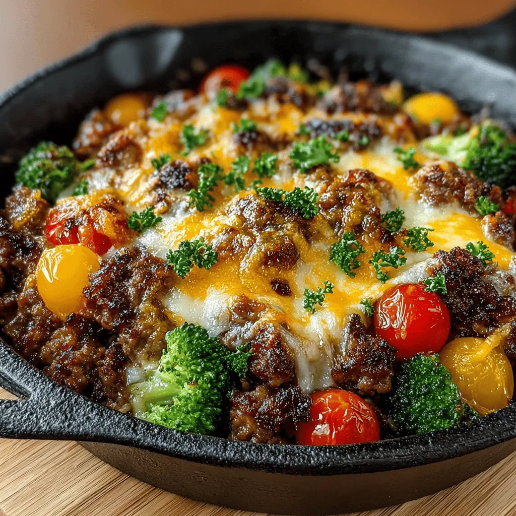If you are searching for a delicious, hearty meal that the whole family will love, look no further than the Cheesy Beef & Veggie Delight Skillet. This one-pan wonder combines savory ground beef, a medley of colorful vegetables, and a rich, gooey layer of cheese, creating a dish that is not only satisfying but also packed with flavor. The appeal of this recipe lies in its simplicity and convenience; with minimal cleanup required, it’s an ideal choice for busy weeknight dinners or a weekend family gathering.