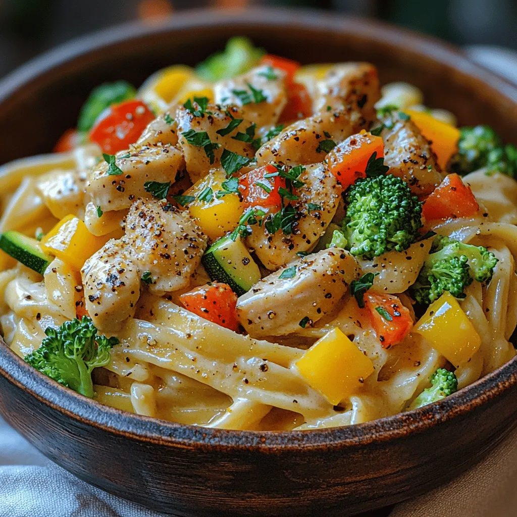 In the realm of comfort food, few dishes can compete with the rich, creamy allure of Chicken Alfredo. Enter the Creamy Veggie-Loaded Chicken Alfredo Bowls, a modern twist on the classic that combines indulgence with nutrition. This dish features tender pieces of chicken, a vibrant medley of fresh vegetables, and a velvety Alfredo sauce, creating a satisfying meal that is perfect for busy weeknights or leisurely family dinners. Whether you’re looking to impress guests or simply treat yourself after a long day, these bowls strike an ideal balance between comfort and healthiness, making them a must-try for anyone who cherishes wholesome yet delicious meals.