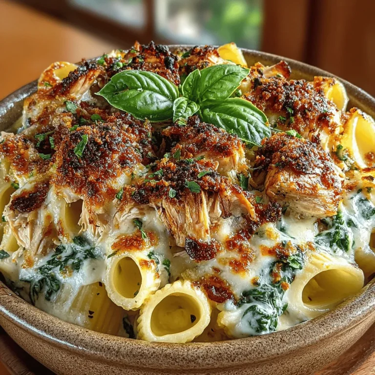 When the chill of autumn settles in or a hectic week leaves you longing for a comforting meal, the creamy chicken and spinach pasta bake emerges as the perfect solution. This dish is a warm embrace on a plate, combining tender pasta, succulent chicken, and the vibrant freshness of spinach, all enveloped in a rich, creamy sauce. It’s no wonder that this recipe has become a favorite for family dinners and cozy gatherings.