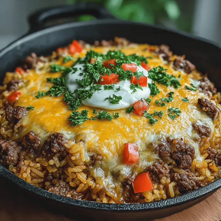 In today’s fast-paced world, finding time to prepare a wholesome dinner can be a challenge. Enter the One-Pan Cheesy Beef and Rice Skillet—a convenient, hearty meal option that combines rich flavors and satisfying textures, all in one dish. This recipe not only simplifies the cooking process but also minimizes cleanup, making it a favorite among busy families. With just a single pan required, you can whip up a filling meal that is sure to please even the pickiest eaters.