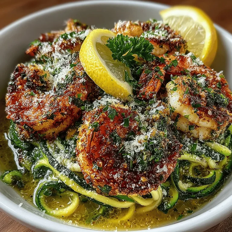 When it comes to quick, delicious meals that don't compromise on nutrition, Zesty Lemon Garlic Shrimp with Zucchini Noodles stands out as a standout option. This dish is a harmonious blend of succulent shrimp, fresh zucchini noodles, and a punchy lemon-garlic sauce that brings a refreshing burst of flavor to your plate. As we lean more towards healthier eating habits, this recipe not only satisfies your taste buds but also aligns with dietary preferences focused on fresh, whole ingredients.