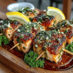 If you're looking for a vibrant and healthy meal that celebrates the ocean's bounty, look no further than Zesty Citrus Delight: Quick Lemon Herb Grilled Salmon Skewers. This dish offers a refreshing combination of flavors that make it a standout choice for seafood lovers. Whether you’re planning a casual weeknight dinner or a festive gathering with friends and family, these grilled salmon skewers are not only easy to prepare but also visually appealing and packed with nutrients.