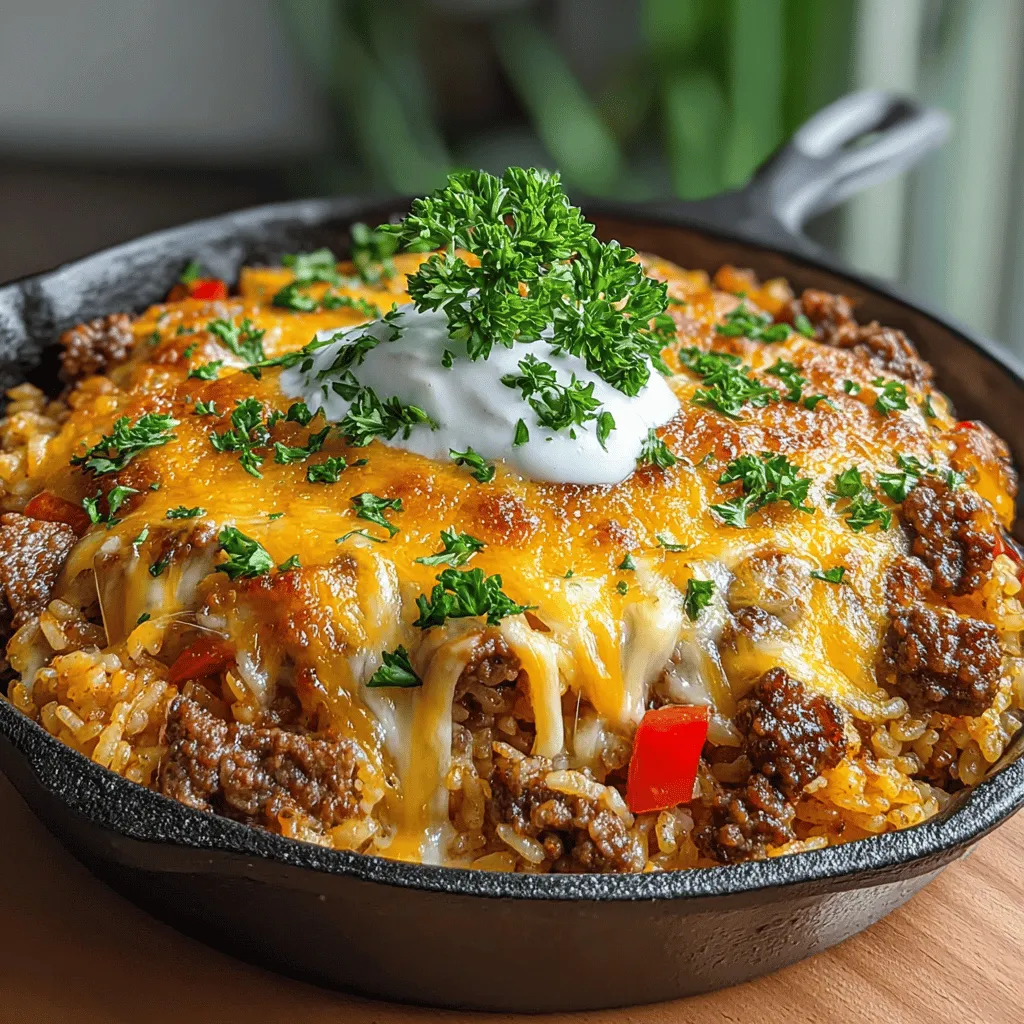 In the realm of home cooking, few dishes evoke a sense of comfort and satisfaction quite like a hearty one-pan meal. Among these, the Cheesy Beef and Rice Skillet Delight stands out as a quintessential option, combining savory ingredients into a deliciously cohesive dish. This recipe is not just a meal; it’s a culinary embrace after a long day, offering a fulfilling balance of flavors and textures that will appeal to everyone at the dinner table.
