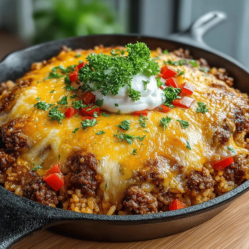 In the realm of home cooking, few dishes evoke a sense of comfort and satisfaction quite like a hearty one-pan meal. Among these, the Cheesy Beef and Rice Skillet Delight stands out as a quintessential option, combining savory ingredients into a deliciously cohesive dish. This recipe is not just a meal; it’s a culinary embrace after a long day, offering a fulfilling balance of flavors and textures that will appeal to everyone at the dinner table.
