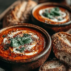 Tomato soup has long held a cherished place in the hearts and homes of many, celebrated not only for its comforting qualities but also for its versatility and ease of preparation. Whether enjoyed as a classic pairing with a grilled cheese sandwich or served as a light starter before a hearty meal, this beloved dish evokes feelings of warmth and nostalgia. Among the myriad of tomato soup recipes, the Quick & Creamy Tomato Basil Bliss stands out as an accessible yet indulgent option, perfect for any occasion. With its rich flavors and creamy texture, this recipe is designed to please a variety of palates, making it a fantastic choice for family dinners, casual gatherings, or even a cozy night in.