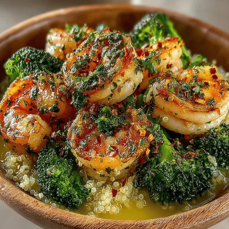 In the world of quick, nutritious meals, Zesty Lemon Garlic Shrimp & Broccoli Bowls stands out as a delightful option that combines vibrant flavors with health benefits. This dish not only tantalizes the taste buds but also packs a powerful punch of nutrients, making it an ideal choice for those seeking to maintain a balanced diet without sacrificing flavor. The combination of succulent shrimp, crisp broccoli, and zesty garlic and lemon creates a harmony that is both refreshing and satisfying. Whether you're preparing a quick weeknight dinner for your family or meal prepping for the week ahead, this recipe is versatile enough to fit any occasion.