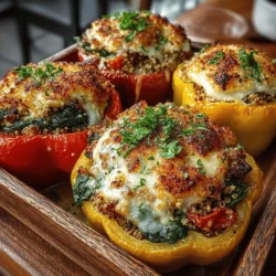 If you're on the lookout for a vibrant, nutritious meal that doesn’t compromise on flavor, Turkey & Spinach Fiesta Peppers might just be your new go-to recipe. This dish combines the wholesome goodness of lean ground turkey, nutrient-packed spinach, and crisp bell peppers, creating a colorful presentation that is as appealing to the eyes as it is to the palate. Perfect for busy families or meal prep enthusiasts, these stuffed peppers are not only easy to prepare but also versatile enough to adapt to various dietary preferences.