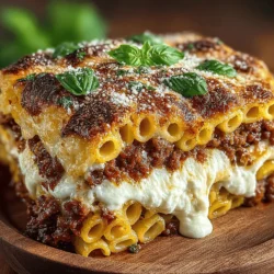 Baked ziti is a quintessential Italian-American dish that warms the heart and delights the palate. This comforting casserole is a favorite among families and food lovers alike, combining the richness of pasta, savory sausage, and a medley of cheeses into a dish that feels like a warm hug after a long day. Whether you’re hosting a gathering or simply preparing a cozy dinner at home, baked ziti is sure to impress and satisfy.