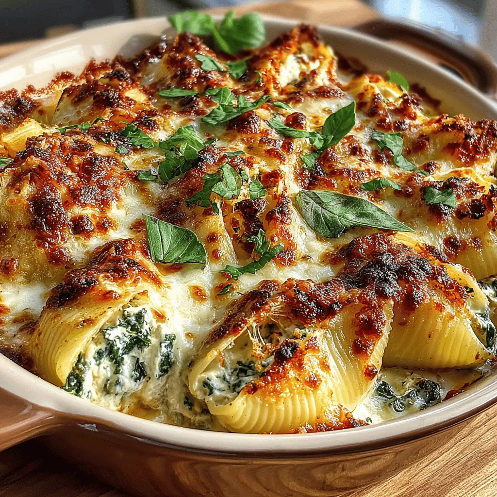 Cheesy Spinach and Tomato Stuffed Shells are a delightful blend of flavors and textures that make for a truly comforting meal. As you bite into these plump pasta shells filled with a creamy spinach and cheese mixture, you'll experience a satisfying combination of rich and tangy notes that are sure to please any palate. This dish not only serves as a hearty family dinner but also shines at gatherings and potlucks, inviting everyone to dig in and enjoy.