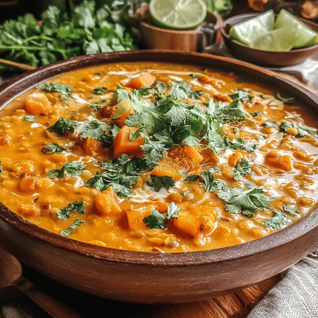 Hearty Vegan Lentil and Pumpkin Dal is a comforting dish that brings warmth and nourishment to your table. This vibrant dal features the rich flavors of red lentils and the sweet earthiness of pumpkin, making it a perfect meal for any season. Packed with protein and essential nutrients, it's an ideal choice for both vegans and omnivores alike.