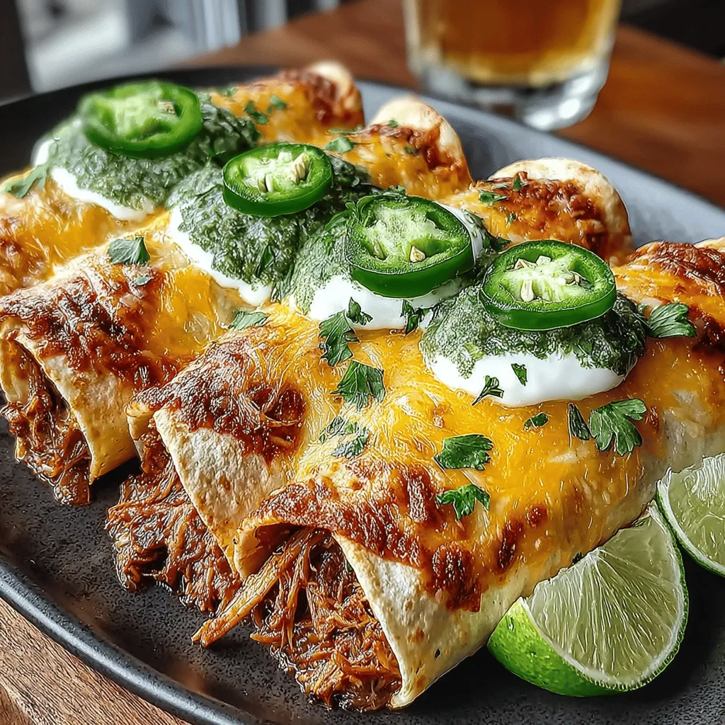 - 2 cups cooked rotisserie chicken, shredded - 1 cup green enchilada sauce (store-bought or homemade) - 1 cup sour cream - 1 cup shredded cheese (cheddar, Monterey Jack, or a blend) - 8 corn tortillas - 1/2 cup diced green chiles (optional) - 1 teaspoon cumin - 1 teaspoon garlic powder - Fresh cilantro for garnish (optional)