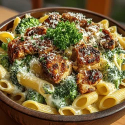 Creamy Chicken and Broccoli Skillet Pasta is a delightful dish that combines tender chicken, vibrant broccoli, and al dente pasta in a rich and flavorful sauce. This recipe is perfect for busy weeknight dinners when you crave something hearty yet easy to prepare. The combination of creamy textures and savory flavors makes it a family favorite, ensuring everyone at the table will enjoy every bite. Moreover, this dish is packed with nutrients, making it not only delicious but also a wholesome choice for your family’s dinner.