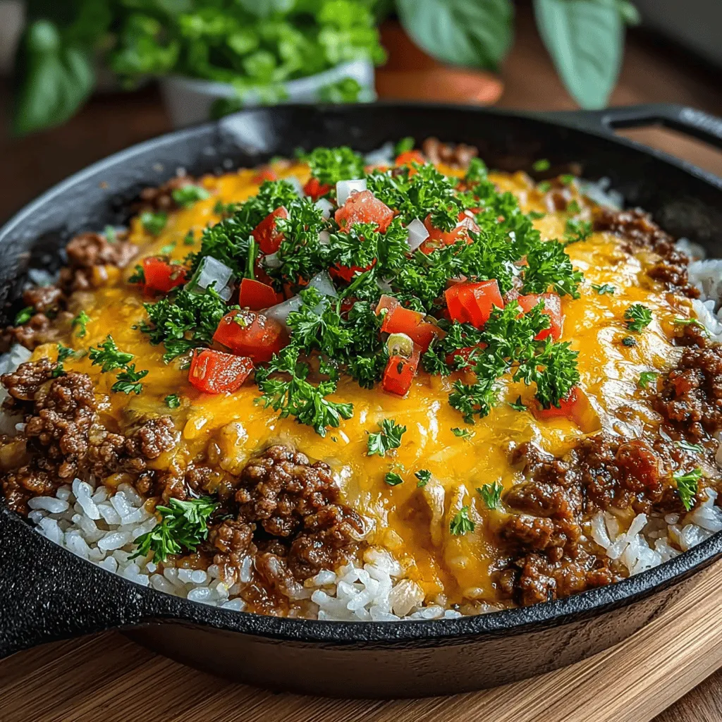 In the world of weeknight dinners, simplicity and flavor reign supreme. One-Pan Cheesy Beef and Rice Skillet is a perfect example of a dish that embodies both. This hearty meal not only combines protein, grains, and vegetables but also offers a comforting cheesy touch that appeals to both adults and kids alike. With minimal cleanup and a cooking time of just 40 minutes, this recipe is a surefire way to ease the chaos of busy evenings.