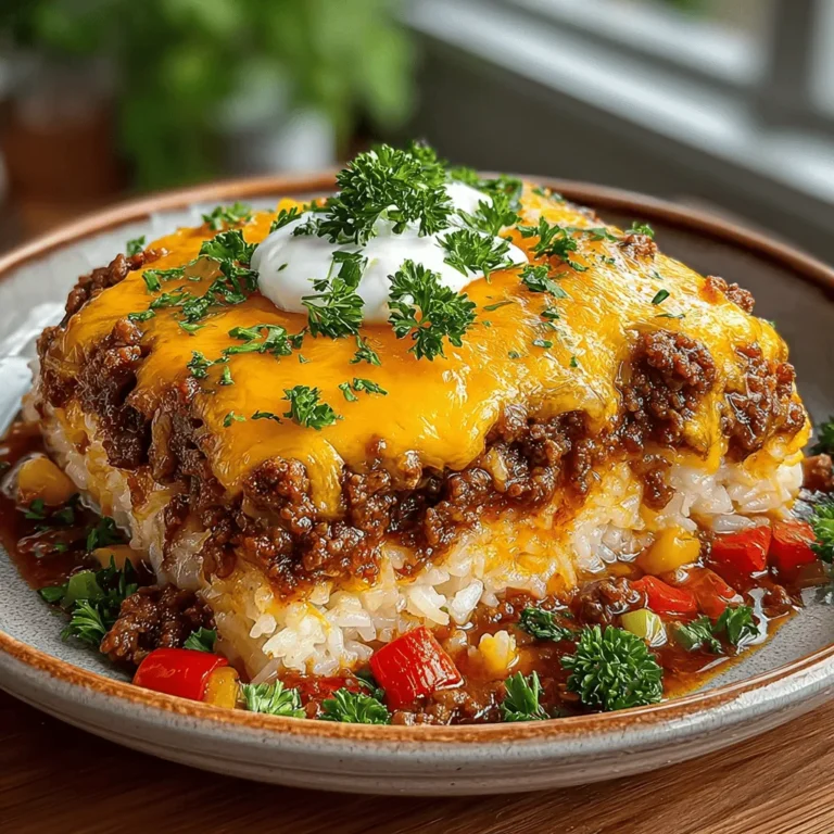 - 1 pound ground beef - 1 cup long-grain rice - 2 cups beef broth - 1 cup cheddar cheese, shredded - 1 cup mixed vegetables (carrots, peas, and corn) - 1 medium onion, diced - 2 cloves garlic, minced - 1 teaspoon oregano - 1 teaspoon paprika - Salt and pepper to taste - 2 tablespoons olive oil - Optional: fresh parsley for garnish