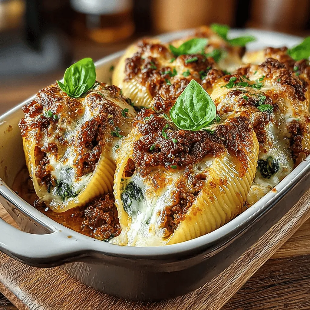 Savory stuffed shells are a comforting meal that brings warmth and satisfaction to any dining table. This recipe features a delightful combination of ground turkey and fresh spinach, offering a healthier alternative to traditional stuffed pasta dishes. Not only is this dish rich in flavor, but it also incorporates wholesome ingredients, making it perfect for family dinners or meal prep. Packed with protein and nutrients, these stuffed shells will quickly become a favorite in your household.