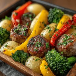 Sheet pan dinners have become increasingly popular for their convenience and ability to pack a punch of flavor in a single dish. These all-in-one meals minimize cleanup while maximizing taste, making them an ideal choice for busy weeknights. The Savory Sausage and Vegetable Sheet Pan Dinner stands out as a delicious and wholesome option, combining protein-rich Italian sausage with a vibrant mix of colorful vegetables. This recipe not only satisfies hunger but also delivers a balanced meal that families will love, making it a perfect addition to your weekly dinner rotation.