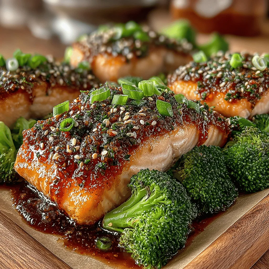 - 4 salmon fillets (about 6 ounces each) - 3 tablespoons honey - ¼ cup soy sauce (low-sodium preferred) - 2 tablespoons olive oil - 4 cloves garlic, minced - 1 tablespoon fresh ginger, grated - Juice of 1 lemon - 2 cups broccoli florets
