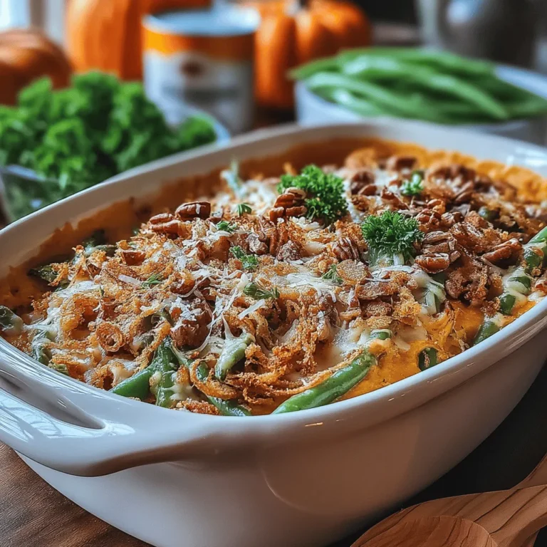 Green bean casserole has become a beloved staple in many households, especially during the holiday season. This classic dish often evokes feelings of nostalgia, warmth, and comfort. However, it's time to elevate this traditional recipe with a delightful twist by incorporating pumpkin and pecans, making it a seasonal favorite that your guests will rave about.