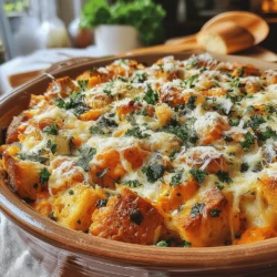 Warm Cheesy Pumpkin & Spinach Stuffing