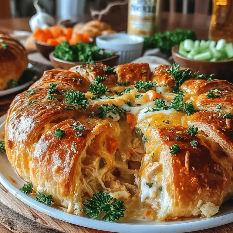 There's nothing quite like a warm, comforting dish of turkey pot pie to bring a sense of home and joy to the dinner table. This Savory Herb Crescent Roll Turkey Pot Pie captures the essence of classic comfort food while offering a modern twist that makes it both quick and easy to prepare. Perfect for using up leftover turkey, this recipe ensures that no delicious morsel goes to waste.