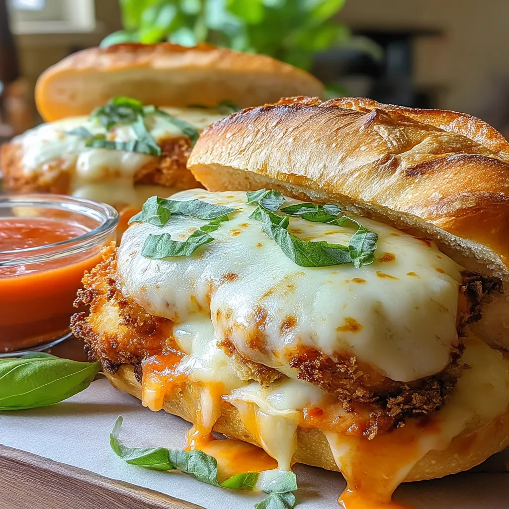The Chicken Parm Sandwich is a beloved classic, merging crispy, breaded chicken with savory marinara sauce and gooey cheese, all nestled in a soft roll. Its popularity transcends regions, often found in delis and restaurants, bringing comfort and satisfaction with every bite.