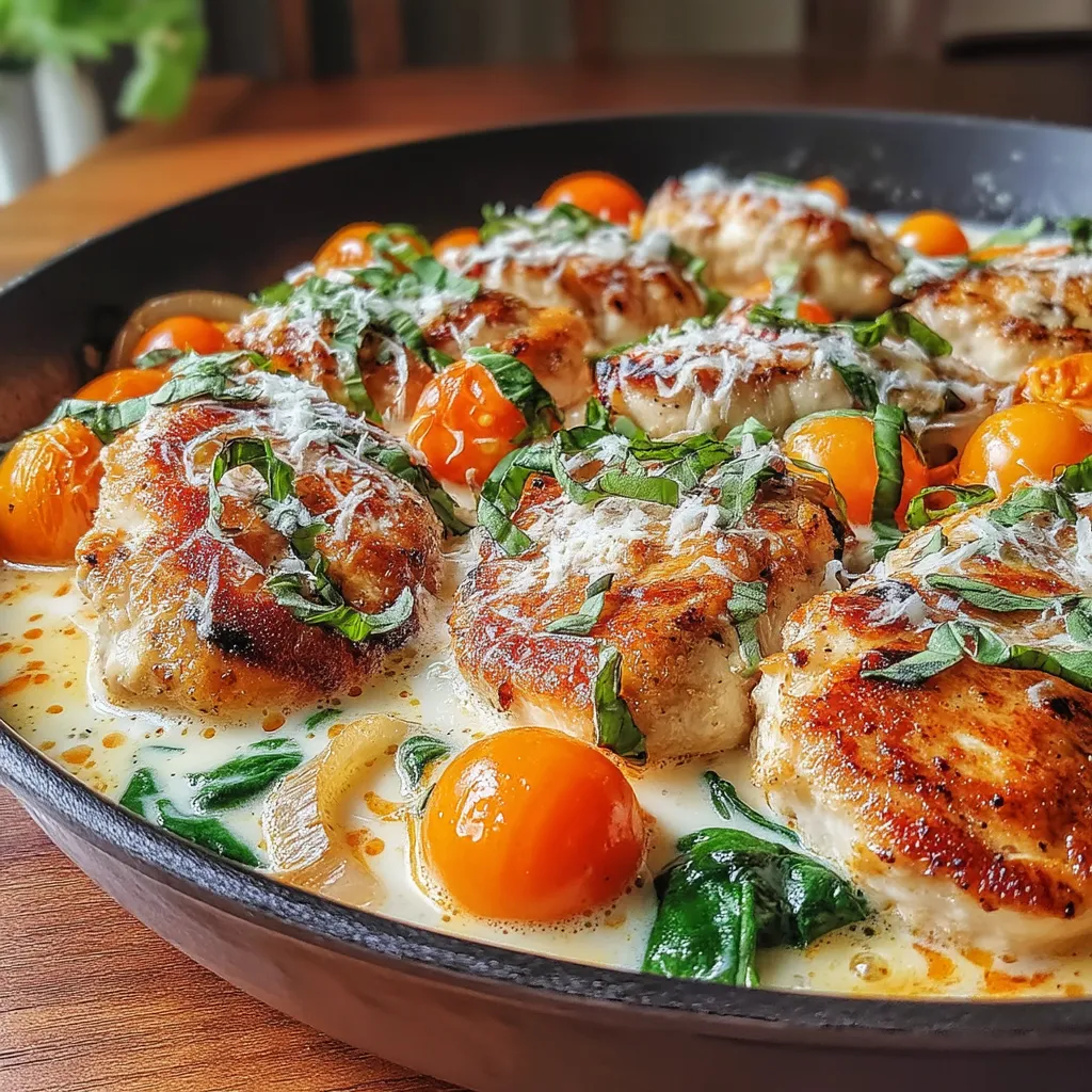 The Quick & Delightful Tuscan Chicken Skillet is a vibrant dish that brings the essence of Italian cuisine straight to your kitchen. With its rich creaminess, fresh vegetables, and tender chicken, this recipe is not only quick to prepare but also incredibly satisfying. Whether you're a seasoned chef or a novice in the kitchen, this skillet dish promises to impress.