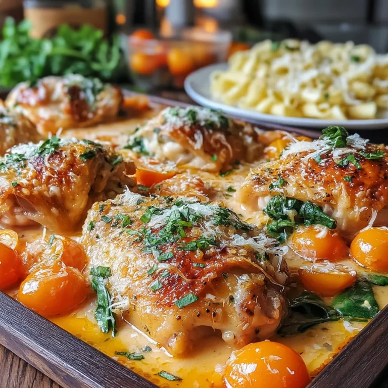 Italian cuisine is renowned for its warmth, simplicity, and vibrant flavors, making it a favorite for home cooks around the world. The Tuscan Sun-Kissed Chicken Traybake embodies this charm, offering a delightful combination of tender chicken thighs and an array of colorful vegetables, all enveloped in a creamy sauce. This dish not only tastes wonderful but also captures the essence of Italian cooking, making it a fantastic choice for family dinners.