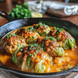 Cabbage rolls are a classic comfort food that offers a delightful blend of flavors while delivering a hearty, nutritious meal. These savory bundles of goodness are perfect for family gatherings or meal prep, making them a versatile option for any occasion. The use of ground turkey and fresh vegetables adds a modern twist to this traditional dish, ensuring it's not only delicious but also health-conscious.