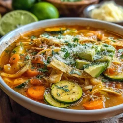 In the hustle and bustle of daily life, finding time to prepare nutritious meals can be a challenge, especially for busy moms. The Busy Mom’s One-Pot Vegetable Tortilla Soup is a lifesaver, offering a quick, healthy, and delicious solution that can be ready in no time. This vibrant soup combines an array of fresh vegetables and hearty ingredients, ensuring that your family enjoys a wholesome meal without sacrificing flavor.